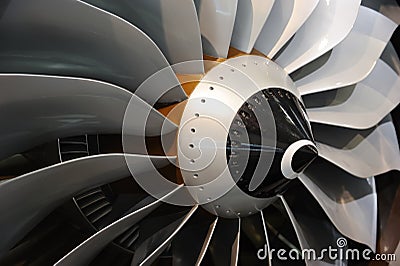 Jet engine blades Stock Photo