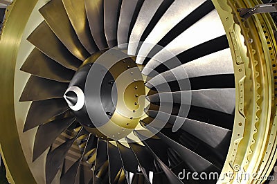 Jet engine blades Stock Photo