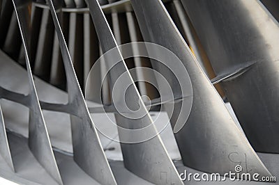 Jet engine blades Stock Photo
