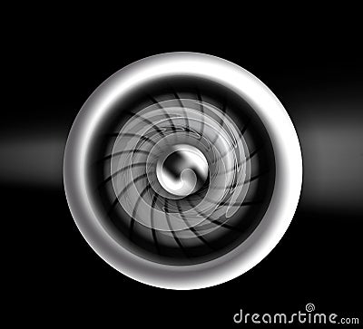 Jet engine front view Vector Illustration