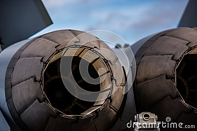 Jet Engine Nozzle Stock Photo