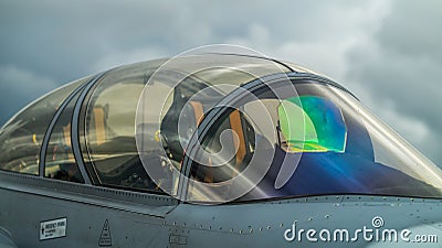 Jet fighter cockpit Stock Photo