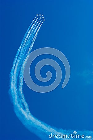 Jet fighters in formation Stock Photo