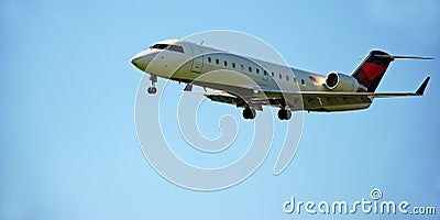 Jet with Landing Gear Stock Photo