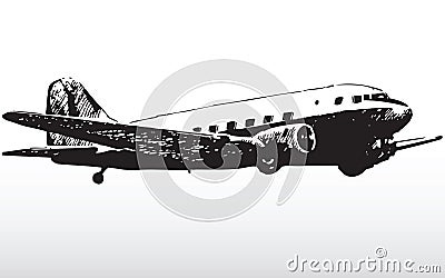 Jet plane in flight Vector Illustration