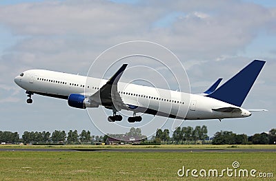 A Jet plane taking off Stock Photo