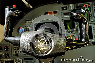 Jet plane yoke Editorial Stock Photo