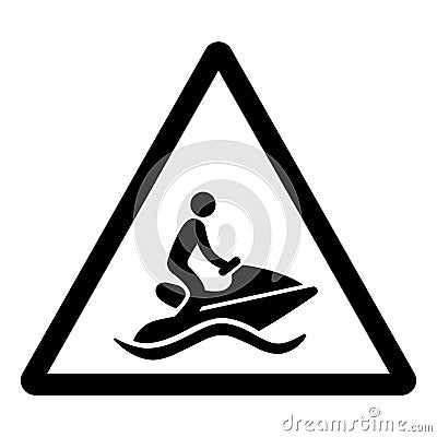 Jet Ski Symbol Sign,Vector Illustration, Isolate On White Background Label. EPS10 Vector Illustration