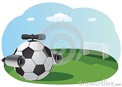 Jet soccer ball Vector Illustration
