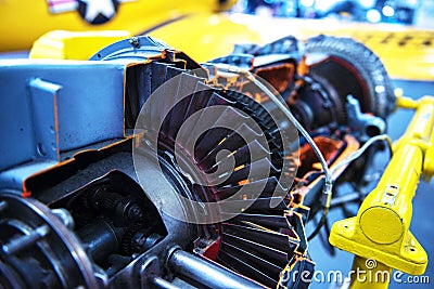 Jet Turbine Engine Profile Stock Photo