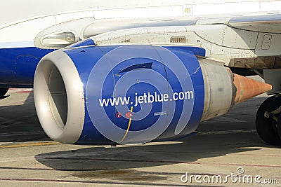Jetblue Airways Embraer 190 at Boston Airport Editorial Stock Photo