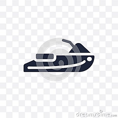 Jetski Facing Right transparent icon. Jetski Facing Right symbol Vector Illustration