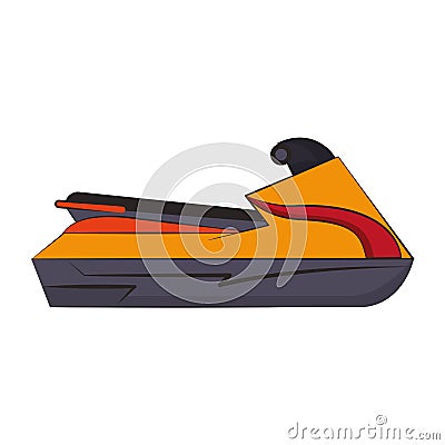 Jetski water sport motor bike Vector Illustration