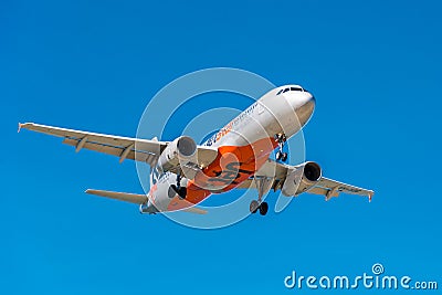 Jetstar passenger airliner coming in to land Editorial Stock Photo