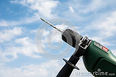 Jette, Brussels, Belgium, Isolated drill for DIY repair work Editorial Stock Photo