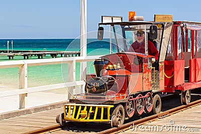 Jetty train - Busselton Editorial Stock Photo