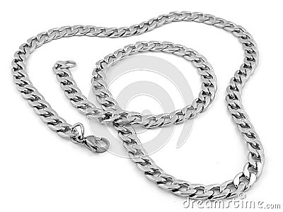 Jewel necklace - Chain - Stainless steel Stock Photo