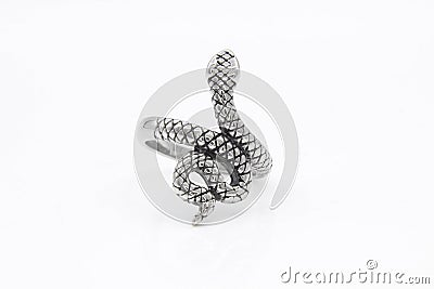 Jewel ring snake. Stainless steel Stock Photo