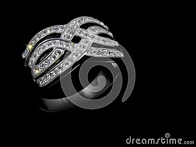 Jewel ring - Stainless steel Stock Photo