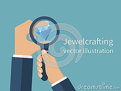 Jewelcrafting concept vector Vector Illustration