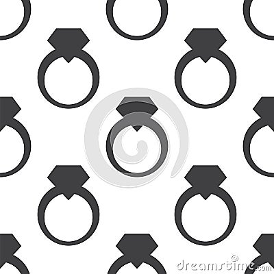 Jewelery ring, vector seamless pattern Vector Illustration