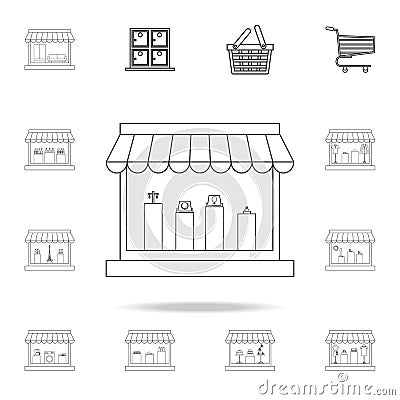 jewelery store icon. Detailed set of shops and hypermarket icons. Premium quality graphic design. One of the collection icons for Stock Photo