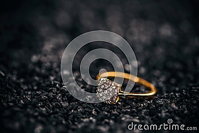 Jewellery diamond ring Stock Photo