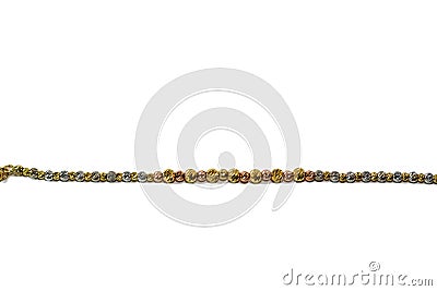 Jewellery or jewelry on white background, decorative items worn for personal adornment, such as brooches, rings, Stock Photo