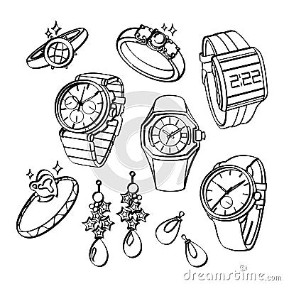 Jewellery and Watches Stock Photo