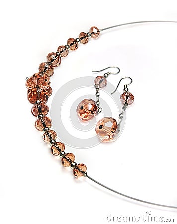 Jewellry - necklace and earrings Stock Photo