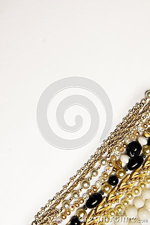 Jewelries on white background Stock Photo