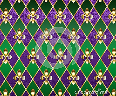 Jewelry background Mardi Gras Vector Illustration