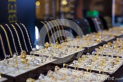 Jewelry display Stock Photo