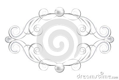 Jewelry floral frame Vector Illustration