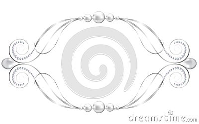 Jewelry floral frame Vector Illustration