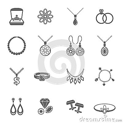 Jewelry icon black Vector Illustration