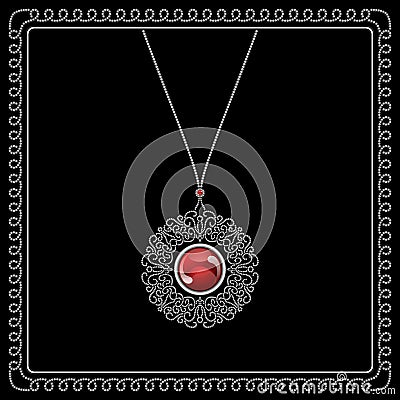 Jewelry pendant Vector Illustration