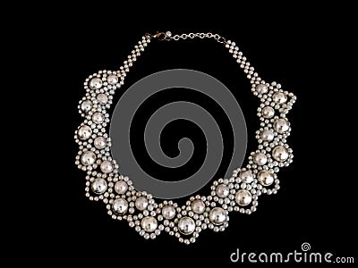 Jewelry - perl necklace Stock Photo