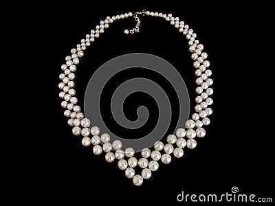 Jewelry - perl necklace Stock Photo