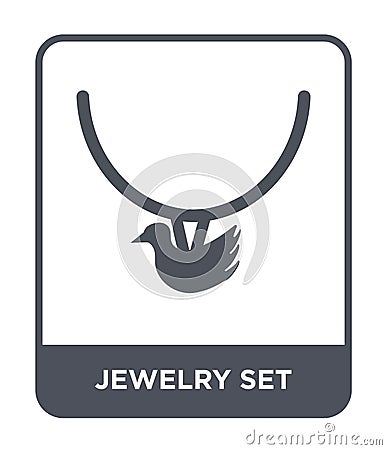 jewelry set icon in trendy design style. jewelry set icon isolated on white background. jewelry set vector icon simple and modern Vector Illustration