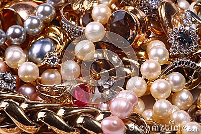 Jewelry treasure Stock Photo