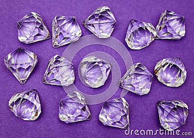 Jewels Against Purple Stock Photo