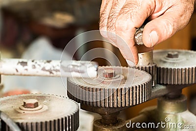 Jewelry laminator machine Stock Photo