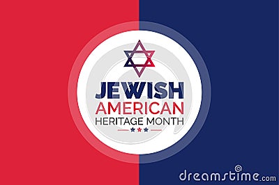 Jewish American Heritage Month background or banner design template Vector Illustration