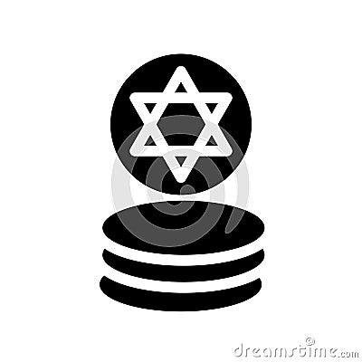 Jewish Coins icon. Trendy Jewish Coins logo concept on white background from Religion collection Vector Illustration