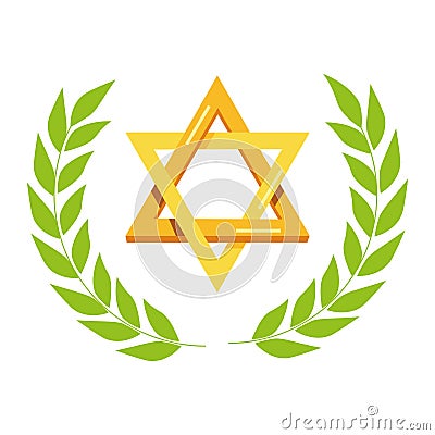 jewish david star emblem Vector Illustration