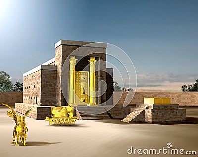 Jewish First Temple of Solomon Stock Photo