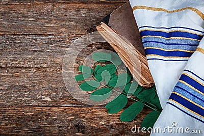 Jewish holiday prayer book High Holy Days on a table Stock Photo