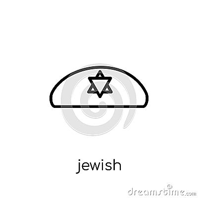 Jewish icon. Trendy modern flat linear vector Jewish icon on white background from thin line Religion collection Vector Illustration