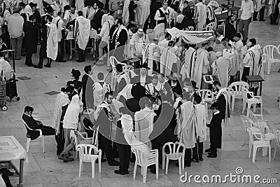 Jewish man celebrate Simchat Torah. Simchat Torah Editorial Stock Photo